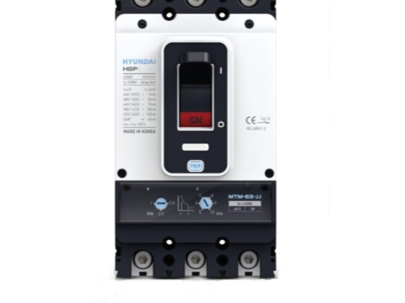 Automatinis jungiklis 3P 630A 36kA elektroninė apsauga N tipo (reguliuojamas 0.4 - 1 In), HYUNDAI HGP630F3PENS0000C00630